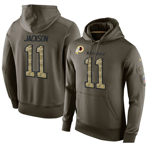 NFL Nike Washington Redskins #11 DeSean Jackson Green Salute To Service Men's Pullover Hoodie